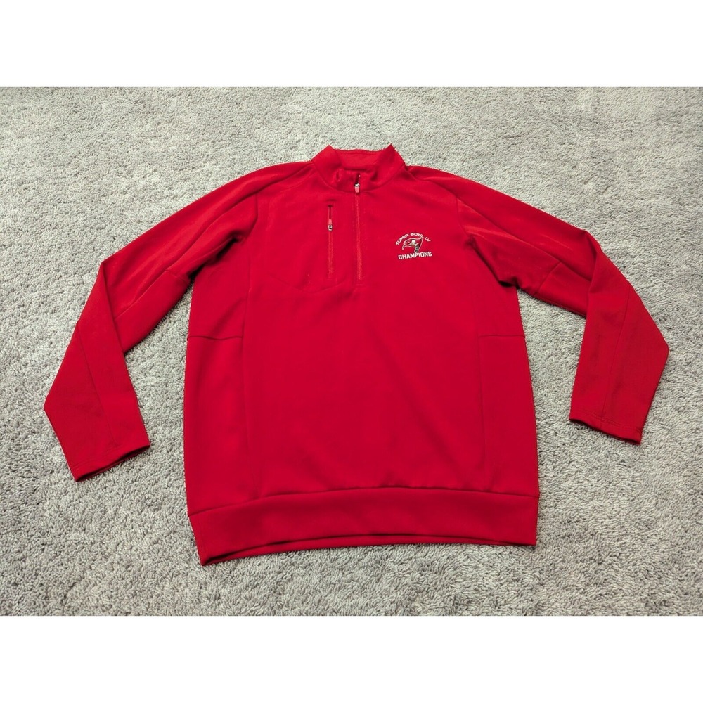 Tampa Bay Buccaneers Pullover Mens Medium NFL Red Antigua Super Bowl Champions